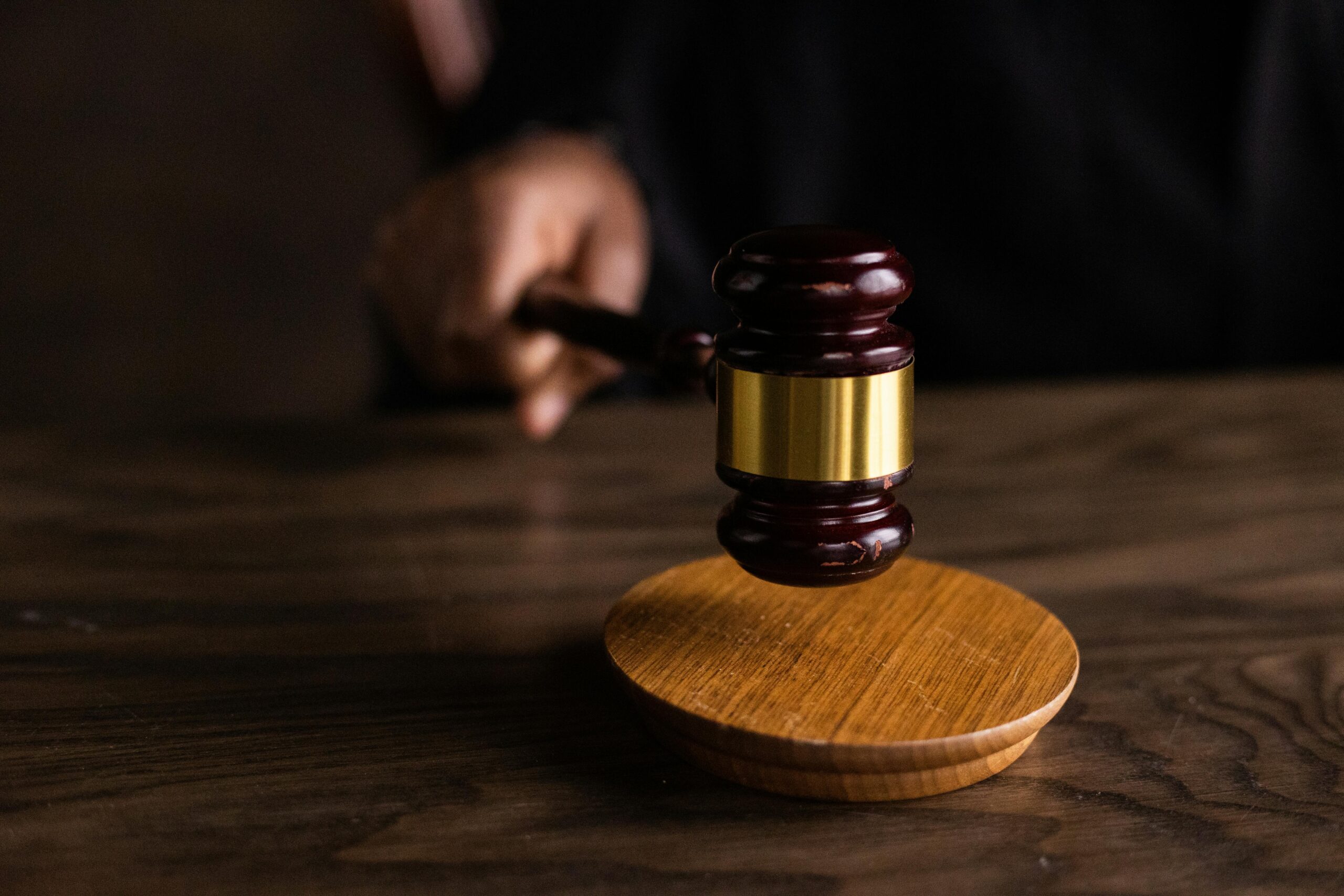 Judge's gavel being struck