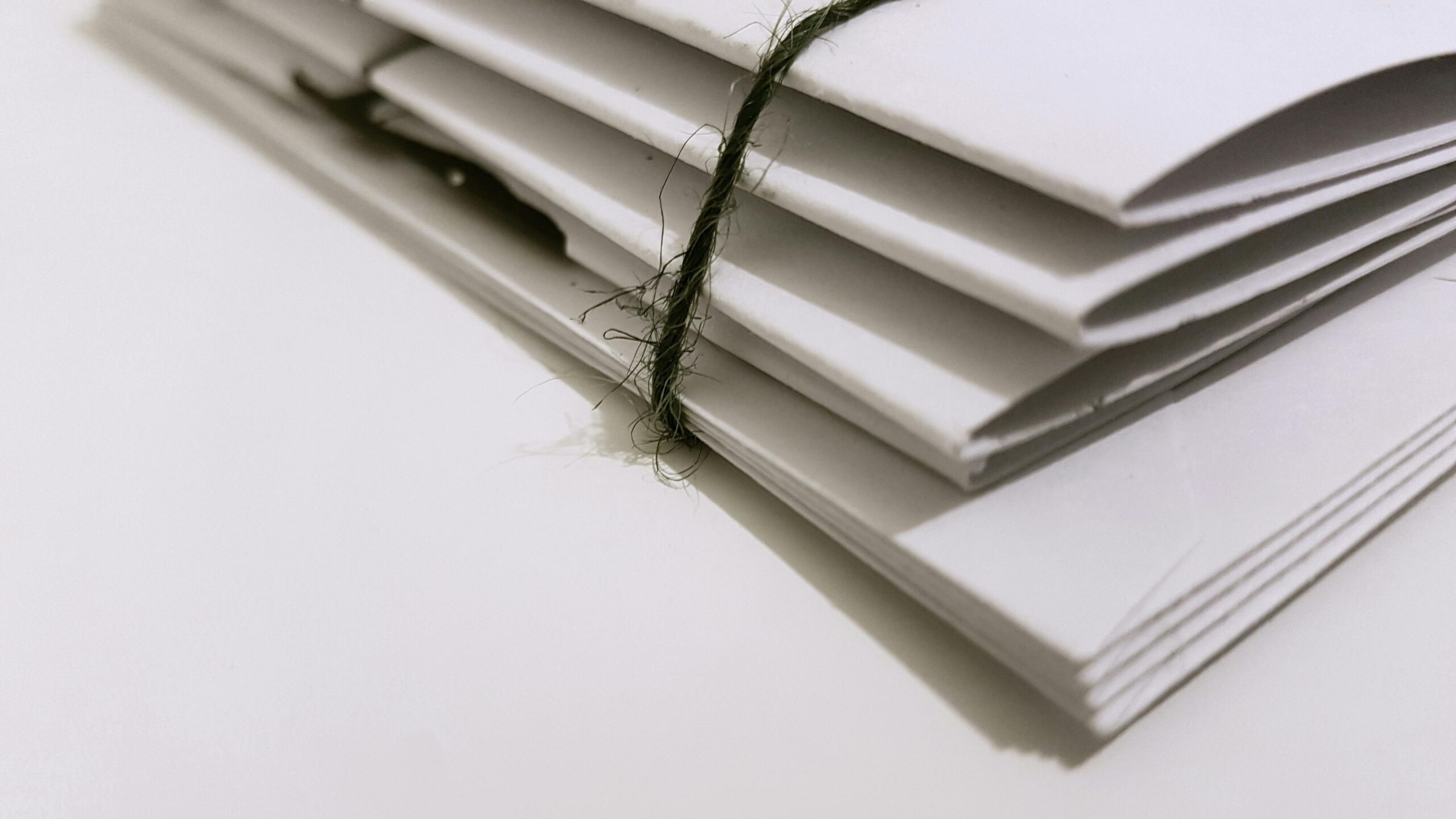 Documents bound with twine